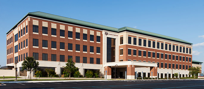 Clinical Building 1 on the Bryan campus